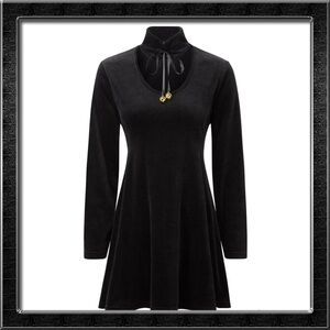 Killstar Black Velvet Bell Dress